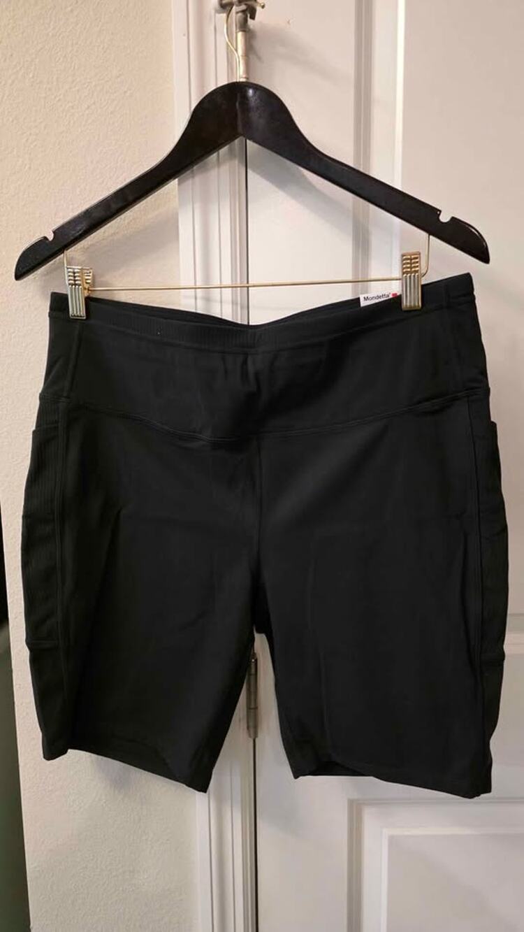 New Mondetta Women's Black XL Biker Shorts 8" Inseam